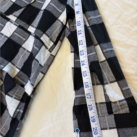 TOV Black and White Plaid Shirt Dress - Picture 6 of 6